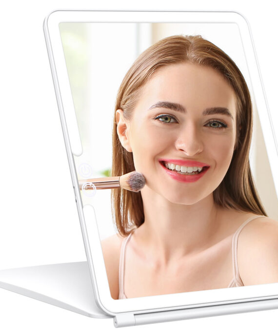 Wamoon Rechargable Makeup Mirror with Lights Portable Travel Vanity Mirror